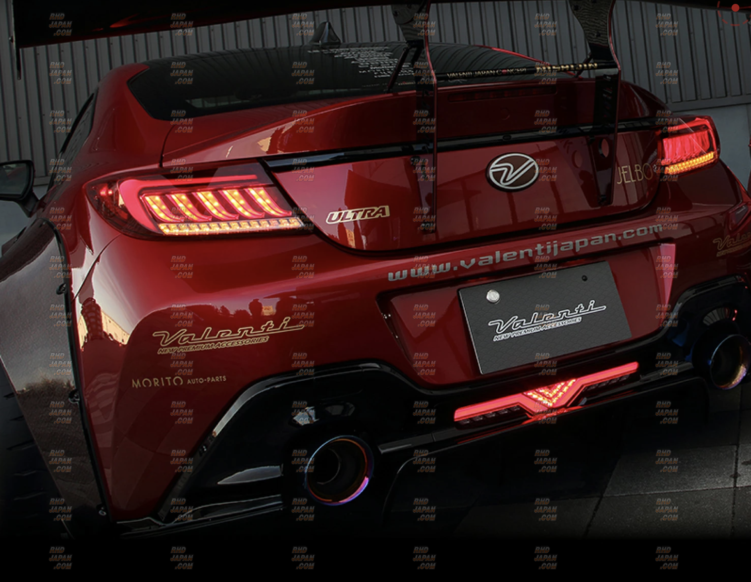 Valenti Jewel LED Tail Lamp Ultra Set Red Lens X Black - BRZ ZD8